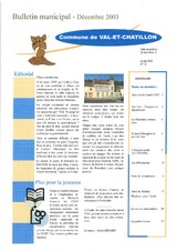 Couverture Bulletin 2003
