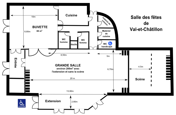 Location de la salle des fêtes - Val-et-Châtillon