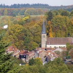 Eglise depuis le haut de Clineroche (Quimont)